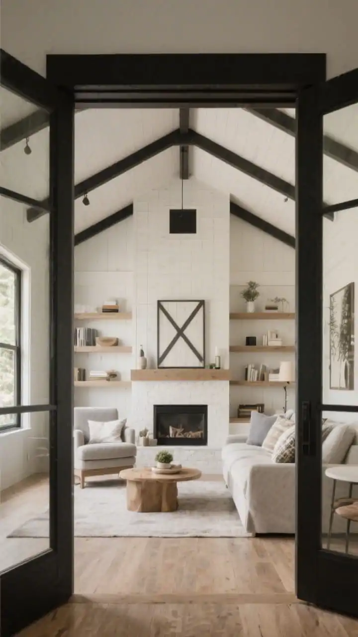 Straight-on medium shot of Modern Farmhouse
