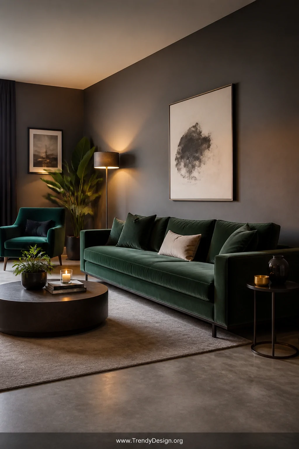 9 Grey Living Room Green Accents That Feel Fresh and Modern