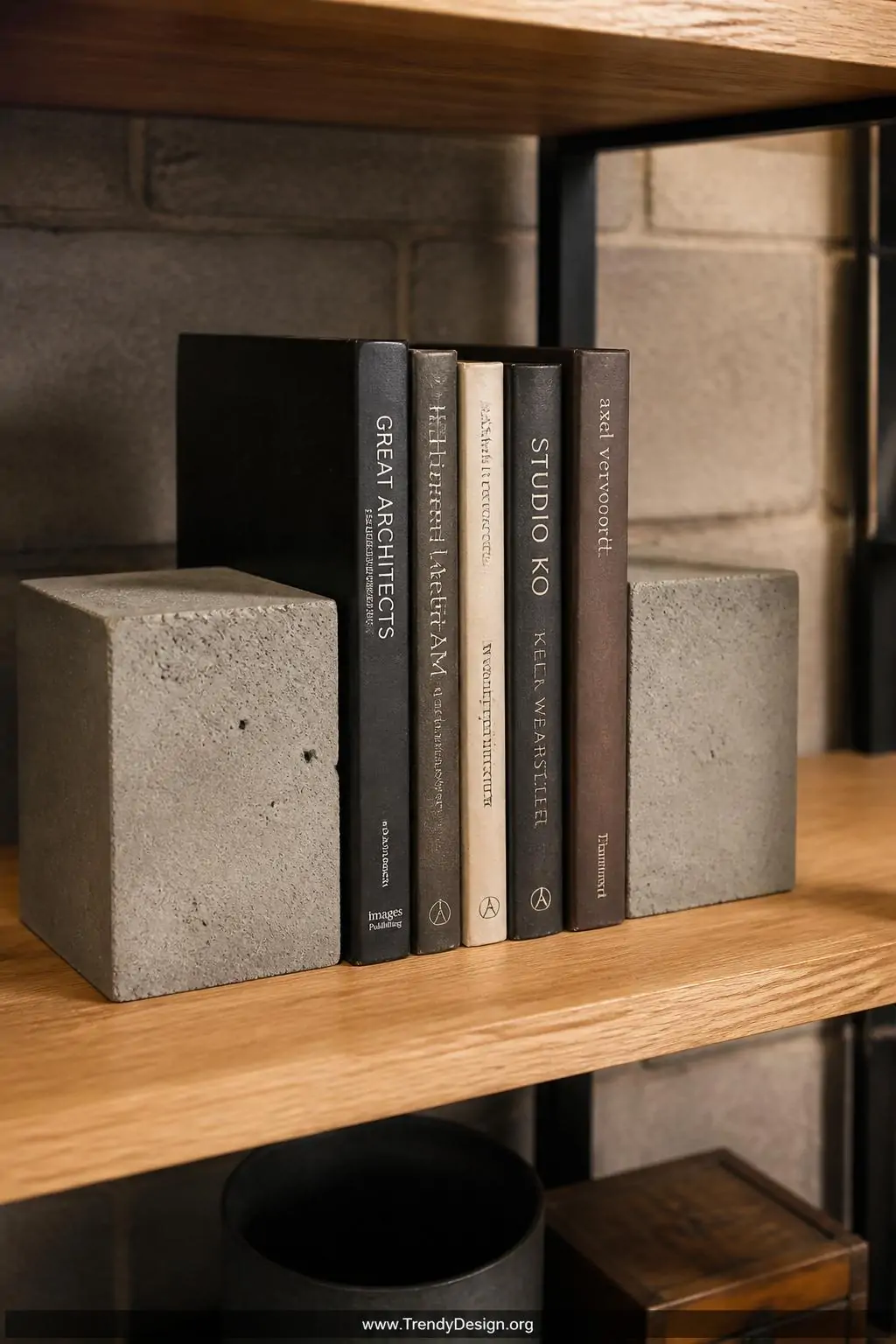 6 Concrete Bookend Ideas That Will Transform Your Bookshelf Game